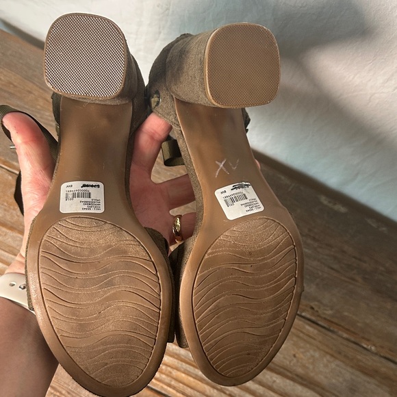 Lane Bryant Khaki Lace-Up Heels - Picture 4 of 5